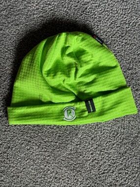 Repreve Neon Green Beanie Hat with Polartec for warmth. OS